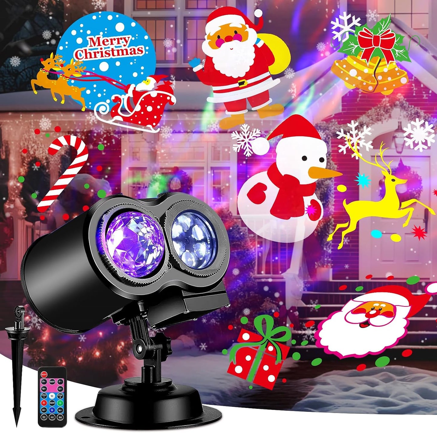 Halloween Projector Light with 19 HD Slides & Remote