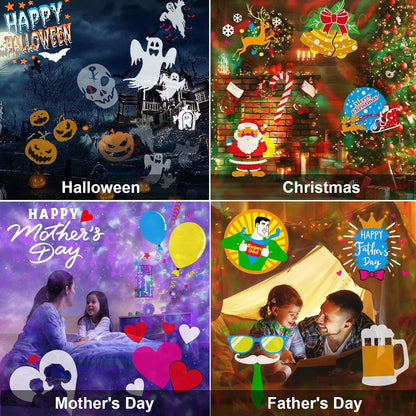 Halloween Projector Light with 19 HD Slides & Remote